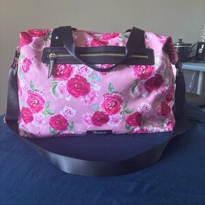 Juicy couture pink rose duffel bag
